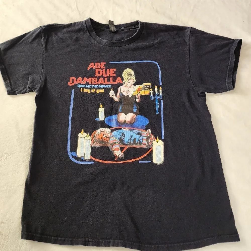 Gildan Ade Due Damballa Bride Of Chucky Black Graphic Tshirt Large